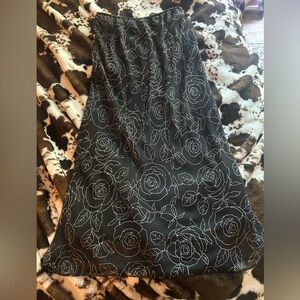 Black Floral 90s Skirt